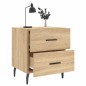 vidaXL Mesita de noche madera de ingeniería roble Sonoma 40x35x47,5 cm vidaXL Mesita de noche madera de ingeniería roble Sonoma 40x35x47,5 cm