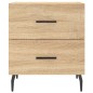 vidaXL Mesita de noche madera de ingeniería roble Sonoma 40x35x47,5 cm vidaXL Mesita de noche madera de ingeniería roble Sonoma 40x35x47,5 cm