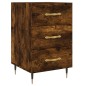 vidaXL Mesita de noche madera de ingeniería roble ahumado 40x40x66 cm