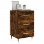 vidaXL Mesita de noche madera de ingeniería roble ahumado 40x40x66 cm