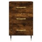 vidaXL Mesita de noche madera de ingeniería roble ahumado 40x40x66 cm