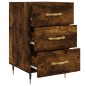 vidaXL Mesita de noche madera de ingeniería roble ahumado 40x40x66 cm