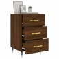 vidaXL Mesita de noche madera de ingeniería marrón roble 40x40x66 cm vidaXL Mesita de noche madera de ingeniería marrón roble 40x40x66 cm