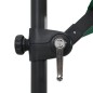 vidaXL Sombrilla voladiza con luces LED y poste acero verde 250x250 cm vidaXL Sombrilla voladiza con luces LED y poste acero verde 250x250 cm