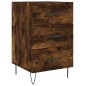 vidaXL Mesita de noche madera de ingeniería roble ahumado 40x40x66 cm
