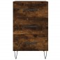 vidaXL Mesita de noche madera de ingeniería roble ahumado 40x40x66 cm