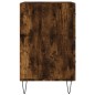 vidaXL Mesita de noche madera de ingeniería roble ahumado 40x40x66 cm