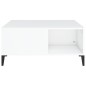 vidaXL Mesa de centro madera contrachapada blanco 80x80x36,5 cm vidaXL Mesa de centro madera contrachapada blanco 80x80x36,5 cm
