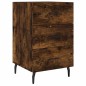 vidaXL Mesita de noche madera de ingeniería roble ahumado 40x40x66 cm vidaXL Mesita de noche madera de ingeniería roble ahumado 40x40x66 cm