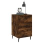 vidaXL Mesita de noche madera de ingeniería roble ahumado 40x40x66 cm vidaXL Mesita de noche madera de ingeniería roble ahumado 40x40x66 cm