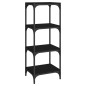 vidaXL Estantería madera contrachapada y acero negro 40x33x100 cm vidaXL Estantería madera contrachapada y acero negro 40x33x100 cm