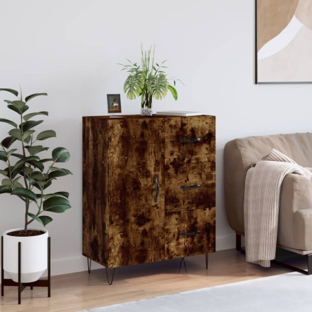 vidaXL Aparador de madera de ingeniería roble ahumado 69,5x34x90 cm