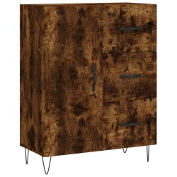 vidaXL Aparador de madera de ingeniería roble ahumado 69,5x34x90 cm