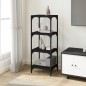 vidaXL Estantería madera contrachapada y acero negro 40x33x100 cm vidaXL Estantería madera contrachapada y acero negro 40x33x100 cm
