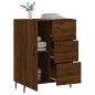 vidaXL Aparador de madera de ingeniería marrón roble 69,5x34x90 cm vidaXL Aparador de madera de ingeniería marrón roble 69,5x34x90 cm