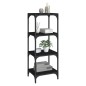 vidaXL Estantería madera contrachapada y acero negro 40x33x100 cm vidaXL Estantería madera contrachapada y acero negro 40x33x100 cm