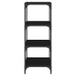 vidaXL Estantería madera contrachapada y acero negro 40x33x100 cm vidaXL Estantería madera contrachapada y acero negro 40x33x100 cm