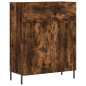 vidaXL Aparador de madera de ingeniería roble ahumado 69,5x34x90 cm