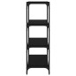 vidaXL Estantería madera contrachapada y acero negro 40x33x100 cm vidaXL Estantería madera contrachapada y acero negro 40x33x100 cm