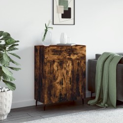 vidaXL Aparador de madera de ingeniería roble ahumado 69,5x34x90 cm