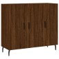 vidaXL Aparador de madera de ingeniería marrón roble 90x34x80 cm vidaXL Aparador de madera de ingeniería marrón roble 90x34x80 cm