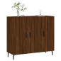 vidaXL Aparador de madera de ingeniería marrón roble 90x34x80 cm vidaXL Aparador de madera de ingeniería marrón roble 90x34x80 cm