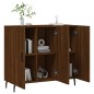 vidaXL Aparador de madera de ingeniería marrón roble 90x34x80 cm vidaXL Aparador de madera de ingeniería marrón roble 90x34x80 cm