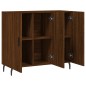 vidaXL Aparador de madera de ingeniería marrón roble 90x34x80 cm vidaXL Aparador de madera de ingeniería marrón roble 90x34x80 cm