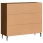 vidaXL Aparador de madera de ingeniería marrón roble 90x34x80 cm vidaXL Aparador de madera de ingeniería marrón roble 90x34x80 cm