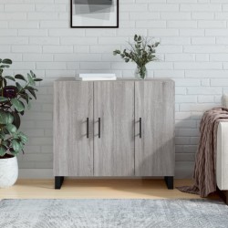 vidaXL Aparador de madera de ingeniería gris Sonoma 90x34x80 cm