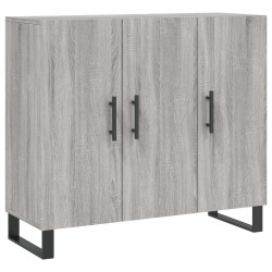 vidaXL Aparador de madera de ingeniería gris Sonoma 90x34x80 cm