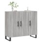 vidaXL Aparador de madera de ingeniería gris Sonoma 90x34x80 cm vidaXL Aparador de madera de ingeniería gris Sonoma 90x34x80 cm