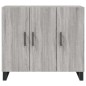 vidaXL Aparador de madera de ingeniería gris Sonoma 90x34x80 cm vidaXL Aparador de madera de ingeniería gris Sonoma 90x34x80 cm