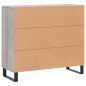 vidaXL Aparador de madera de ingeniería gris Sonoma 90x34x80 cm vidaXL Aparador de madera de ingeniería gris Sonoma 90x34x80 cm