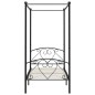 vidaXL Estructura de cama con dosel metal negro 100x200 cm 