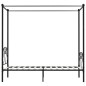 vidaXL Estructura de cama con dosel metal negro 100x200 cm 
