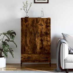 vidaXL Aparador alto madera de ingeniería roble ahumado 69,5x31x115 cm