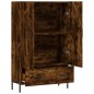 vidaXL Aparador alto madera de ingeniería roble ahumado 69,5x31x115 cm