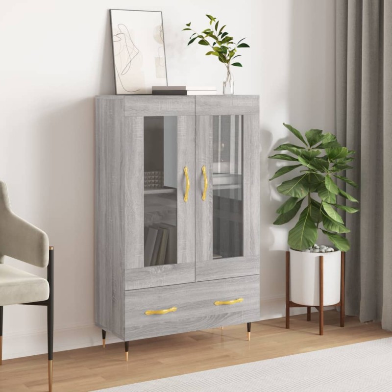 vidaXL Aparador alto madera de ingeniería gris Sonoma 69,5x31x115 cm vidaXL Aparador alto madera de ingeniería gris Sonoma 69,5x31x115 cm