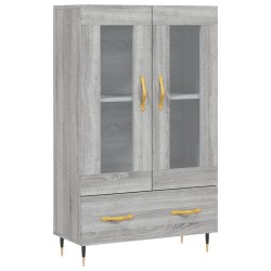 vidaXL Aparador alto madera de ingeniería gris Sonoma 69,5x31x115 cm