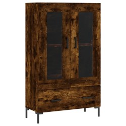 vidaXL Aparador alto madera de ingeniería roble ahumado 69,5x31x115 cm