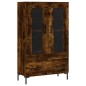 vidaXL Aparador alto madera de ingeniería roble ahumado 69,5x31x115 cm