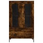 vidaXL Aparador alto madera de ingeniería roble ahumado 69,5x31x115 cm