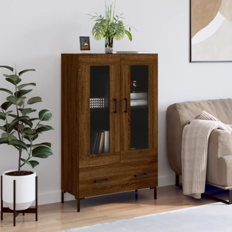 vidaXL Aparador alto madera de ingeniería roble marrón 69,5x31x115 cm