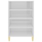 vidaXL Aparador de madera contrachapada blanco brillante 57x35x90 cm vidaXL Aparador de madera contrachapada blanco brillante 57x35x90 cm