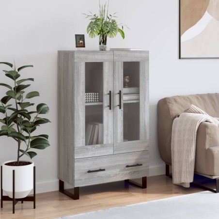 vidaXL Aparador alto madera de ingeniería gris Sonoma 69,5x31x115 cm