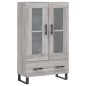 vidaXL Aparador alto madera de ingeniería gris Sonoma 69,5x31x115 cm