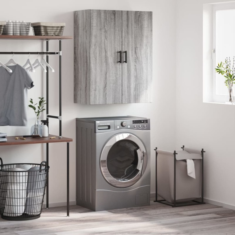 vidaXL Armario de pared gris Sonoma 69,5x34x90 cm vidaXL Armario de pared gris Sonoma 69,5x34x90 cm