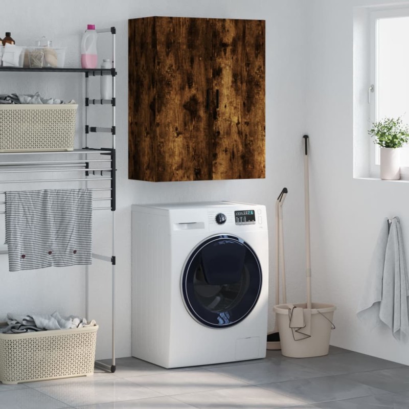 vidaXL Armario de pared roble ahumado 69,5x34x90 cm vidaXL Armario de pared roble ahumado 69,5x34x90 cm