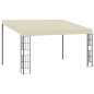 vidaXL Cenador con montaje en la pared tela color crema 3x4 m
